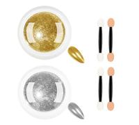 2 Piezas De Purpurina Para Uñas, 4 Piezas De Cepillos Para Uñas, Accesorios Para Uñas Con Ondas De Agua De Espejo, Decoraciones Para Dedos, Herramientas Para Uñas De Ojo De Gato.