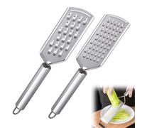 2 Piezas de Ralladores de Cocina de Acero Inoxidable, Herramienta Ralladora Fina, con Agujero para Colgar y Hoja Afilada, Rallador de Limón Portátil, para Chocolate, Zanahoria, Jengibre