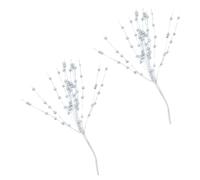 2 piezas de ramas de bayas de acebo de Navidad, arreglos de plantas de Navidad para coronas, decoración de boda de Acción de Gracias, bayas doradas