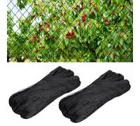2 piezas de red antipájaros, red de aves de 7,5 m x 15 m, para protección de pájaros, gallinas, antipaloma, jardín, planta, reutilizable para proteger vallas de huertos (malla -5 cm)