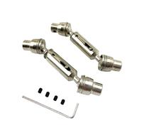 2 Piezas de reemplazo Universal RC Piezas de Repuesto de Metal Eje de transmisión Delantero Delantero Compatible con Henglong B36 B16 C14 C24 B24 MN MN99S Accesorio de Accesorio de posventa(Silver)