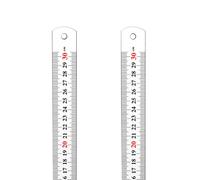 2 piezas de regla de acero inoxidable de 30 cm, reglas de medición con escalas duales en pulgadas/centímetros para oficina en casa, escuela, ingeniería, arquitectura, trabajo