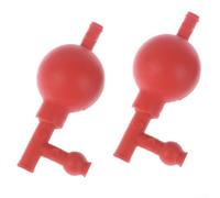2 piezas de relleno de pipeta de goma con bombilla de seguridad de tres válvulas para transferencia precisa de líquidos en entornos de investigación industrial y de laboratorio, color rojo