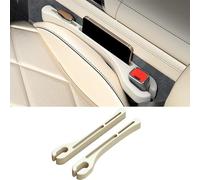 2 Piezas de Relleno para Huecos de Asientos de Coche para Mini Clubman/Cabrio Clubman One/Cooper/Cooper, Tiras Laterales Impermeables Que evitan Que se caigan Objetos, Color Beige.