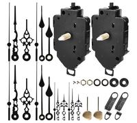 2 piezas de reloj de péndulo silencioso, mecanismo de cuarzo con 3 manecillas y péndulo para reloj de pared, fábrica de repuesto para reloj de péndulo, piezas de reparación de bricolaje (eje de 23 mm)