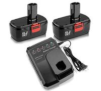 2 piezas de repuesto de 4.5 Ah 19.2 voltios para batería Craftsman de 19.2 V Ni-MH C3 DieHard 130279005 130279003 130279017 y cargador de batería para Craftsman 9.6V-19.2 V batería de iones de litio y