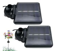 2 piezas de repuesto de luz solar, caja de batería impermeable de 2, 5 x 3 con sensor de luz, panel solar de jardín al aire libre para luces de camino y paisaje