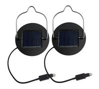 2 piezas de repuesto de luz solar, piezas de repuesto de linterna solar con LED y ganchos de metal para jardín, patio y patio, estilo 2
