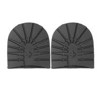 2 piezas de repuesto de suela de bota, suelas de goma antideslizantes para la parte inferior de los zapatos, almohadillas de medio talón, reparación de calzado para hombres y (tacon negro)