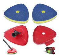 2 piezas de repuesto para fregona Vileda Turbo Spin Mop, cabezales de repuesto con 2 cepillos de esponja de limpieza, 1 base y 1 adaptador, baño, cocina, vidrio y varios suelos duros
