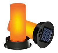 2 piezas de repuesto para lámparas solares, bombilla solar de 8 cm con efecto de llama real, resistente al agua, lámparas solares para jardín exterior, repuesto de luz solar, módulo solar, para luces