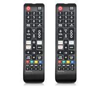 2 piezas de repuesto para mando a distancia Samsung universal con Netflix, botón Prime-Video Rakuten-TV compatible con todos los televisores inteligentes Samsung LED QLED SUHD UHD HDR LCD 4K Smart TV
