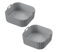 2 Piezas de Revestimientos Silicona para Freidora Aire Air Fryer Pro XL AF141 AF140 AF181, Cuadrados Aire, Cesta Reutilizable A