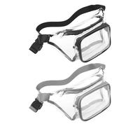 2 Piezas de riñoneras Transparentes de PVC, riñoneras Deportivas, riñoneras para Exteriores, Bolsas de Almacenamiento portátiles, riñoneras de Viaje, Accesorios de Uso