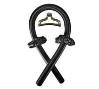 2 piezas de rizador de pelo sin calor, gorro de noche, cinta sin calor, rizadores de pelo perezosos, diadema, rodillos for dormir(Black with Clip)