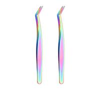 2 Piezas De Rizadores De Pestañas, Pinzas Profesionales Para Pestañas Postizas, Herramientas De Maquillaje Portátiles Para La Extensión De Pestañas (Color Deslumbrante).