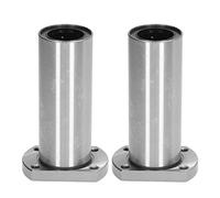 2 piezas de rodamiento lineal de bolas con brida ovalada LMH30LUU, rodamiento lineal de movimiento con brida de acero y escudo metálico, diseño de bucle de bolas de 6 filas para