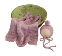 2 piezas de ropa de fotografía infantil turbante y envoltura Set de cesta de estudio fotográfico alfombra bebé sesión de fotos accesorios de ducha niño pequeño accesorios de fotografía