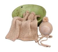 2 piezas de ropa de fotografía infantil turbante y envoltura Set de cesta de estudio fotográfico alfombra bebé sesión de fotos accesorios de ducha niño pequeño accesorios de fotografía