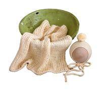 2 piezas de ropa de fotografía infantil turbante y envoltura Set de cesta de estudio fotográfico alfombra bebé sesión de fotos accesorios de ducha niño pequeño accesorios de fotografía