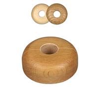 2 Piezas de rosetas individuales para tuberias de calefaccion, diferentes maderas y tamaños, embellecedor, cubre tubos radiador, tapa (15mm, haya)