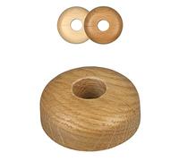 2 Piezas de rosetas individuales para tuberias de calefaccion, diferentes maderas y tamaños, embellecedor, cubre tubos radiador, tapa (15mm, roble)