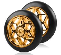 2 piezas de ruedas para patinete Stunt de 110 mm, ruedas de repuesto para patinete, ruedas de rodamiento 88A para patinete con rodamientos ABEC-9, núcleo de radios de aluminio, ruedas de repuesto para