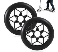 2 piezas de ruedas para patinete Stunt de 110 mm, ruedas de repuesto para patinete, ruedas de rodillos 88A con núcleo de radios de aluminio y rodamientos ABEC-9, ruedas de repuesto para patinete