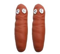 2 piezas de salchicha de caca para el estrés, juguete elástico para aliviar el estrés, bola de caca elástica, juguete para aliviar el estrés, divertido regalo de cumpleaños, juguete de broma para