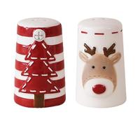 2 Piezas de Salero Y Pimentero Navideños, Organizador de Especias, Bote para Alimentos, Tarro para Azúcar, Decoración de Mesa para Restaurante, Regalo