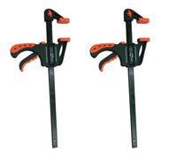 2 piezas de sargento de enganche rápido, pinzas de plástico, barra de acero, con liberación rápida. 450mm. Sargentos ideales para tareas de carpintería.Fuerza máxima de sujeción 272kg
