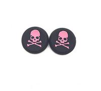 2 piezas de silicona con diseño de calavera de gato para mando de mandos Sony Playstation Dualshock 3/4 PS3 PS4 Slim Pro Xbox One 360 (calavera, rosa)
