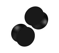 2 piezas de silicona negro doble acampanado sillín piercing joyería calibre oído enchufe camilla lóbulo pendiente más opciones, Silicona, Sin gemas.