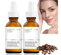 2 piezas de solución de cafeína 5% + EGCG suero para ojos, suero para ojos con cafeína, para arrugas antienvejecimiento, eliminación de bolsas de ojos, líneas finas difuminadas