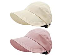 2 Piezas De Sombrero De Protección Solar Para Mujeres, Sombrero De Sol Transpirable, Suministros De Protección Solar Al Aire Libre, Sombrero De Protección Solar Simple Y Versátil.