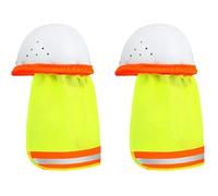 2 Piezas de Sombrero Duro Parasol Sombrero Duro de Alta Visibilidad Parasol para el Cuello Malla Transpirable con Tiras Reflectantes Protección Solar Escudo elástico Estilo 1