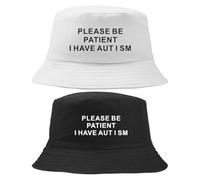 2 Piezas De Sombrero Impreso Con Letras, Sombrero De Pescador De Sol, Sombrero De Pescador Simple, Equipo Al Aire Libre, Sombrero De Verano Al Aire Libre.