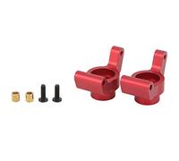 2 piezas de soporte de eje trasero RC para Remo Smax 1621, 1625, 1631, 1635, 1651, 1655, A2505, coche RC a escala 1/16; soporte de eje trasero de aleación de aluminio con menor (Roja)