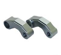 2 piezas de soporte de extensión de motocicleta CNC de aleación de aluminio adaptador para motos eléctricas negro plata 13 x 13 cm (titanio color)