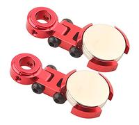 2 piezas de soporte oculto de cuerpo magnético metálico para coche RC, soporte invisible de fuerte fuerza magnética con diseño de anillo, compatible con Traxxas, HSP, (Roja)