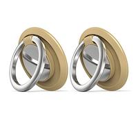 2 piezas de soporte para anillo de teléfono móvil, soporte magnético para anillo de dedo disponible en 360° ajustable para teléfono móvil para todos los teléfonos inteligentes (dorado)