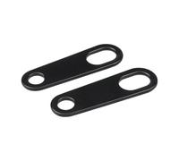 2 piezas de soporte para faro de motocicleta, espejo retrovisor, lámpara, foco, extensión, abrazadera para motocicleta y scooter Soporte para seña de giro para(Black Straight)