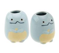 2 piezas de soporte para palillos y cepillos de dientes de cerámica