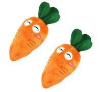 2 piezas de suministros para mascotas, color naranja, suave, para cachorros, juguetes chirriantes para perros, gatos, cumpleaños, Navidad, mascotas, juguetes chirriantes