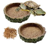 2 Piezas De Terrario Para Reptiles, Recipiente De Agua Para Terrario Reptile Growth, Terrario Para Reptiles Largos, Para Hámsters, Tarántulas, Dragones Barbudos, Tortugas Terrestres, Gecos Leopardo