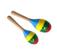 2 piezas de textura de madera natural de percusión manual que crea un tono único para fines educativos e instrumentos preescolares alegres