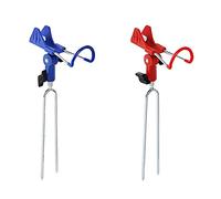 2 Piezas de Titular Automático de La Caña de Pescar, Acero Inoxidable Ajustable 360° - Portacañas para Pesca de Orilla, Playa y Río