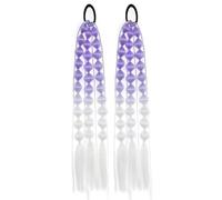 2 piezas de trenzas trenzadas coloridas, coleta, linterna, trenza de burbujas, extensiones de pelo, peluca, diadema