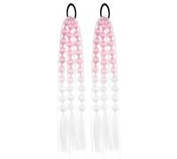 2 piezas de trenzas trenzadas coloridas, coleta, linterna, trenza de burbujas, extensiones de pelo, peluca, diadema