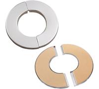 2 piezas de válvula de acero inoxidable cromado dividida en dos piezas / tapa de grifo / tapa de orificio de válvula de grifo plata 91 mm agujero
